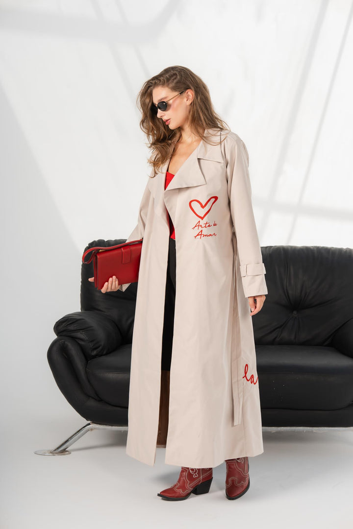 Beige Longline Amor coat