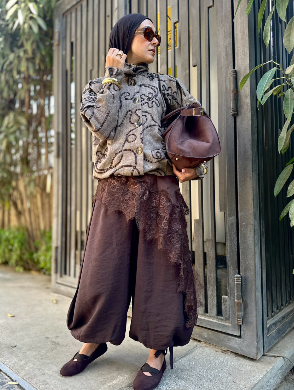 Brown Dantelle Skirt Extension