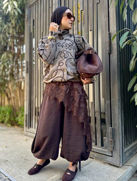 Brown Dantelle Skirt Extension