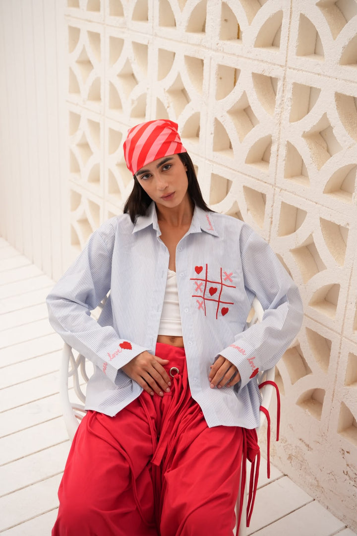 Xoxo embroidered shirt