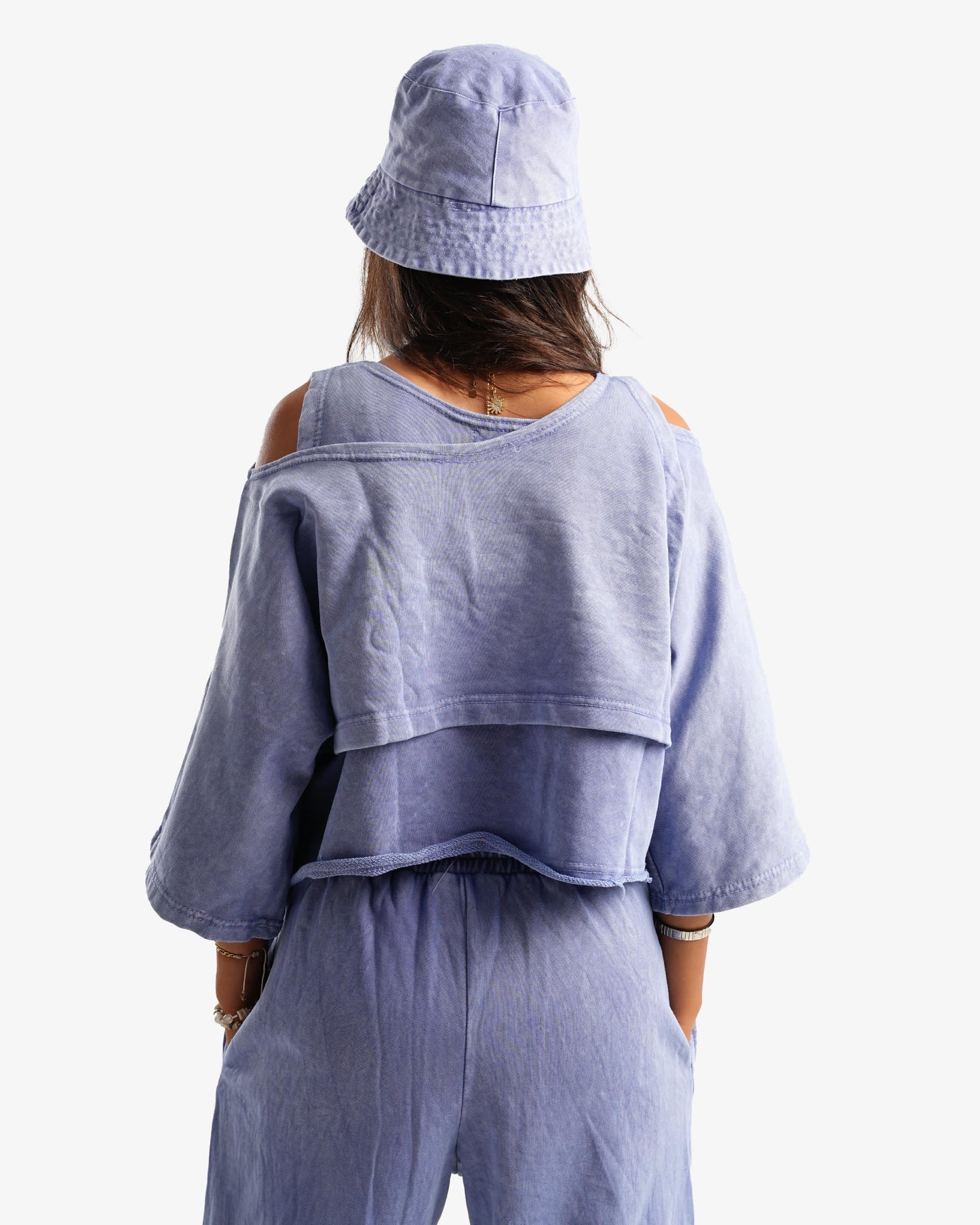 Washed Blue Loose Cut Tee