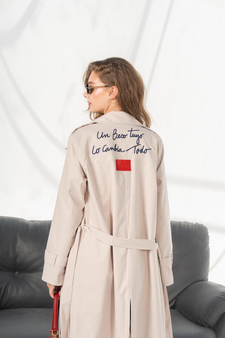Beige longline amor coat