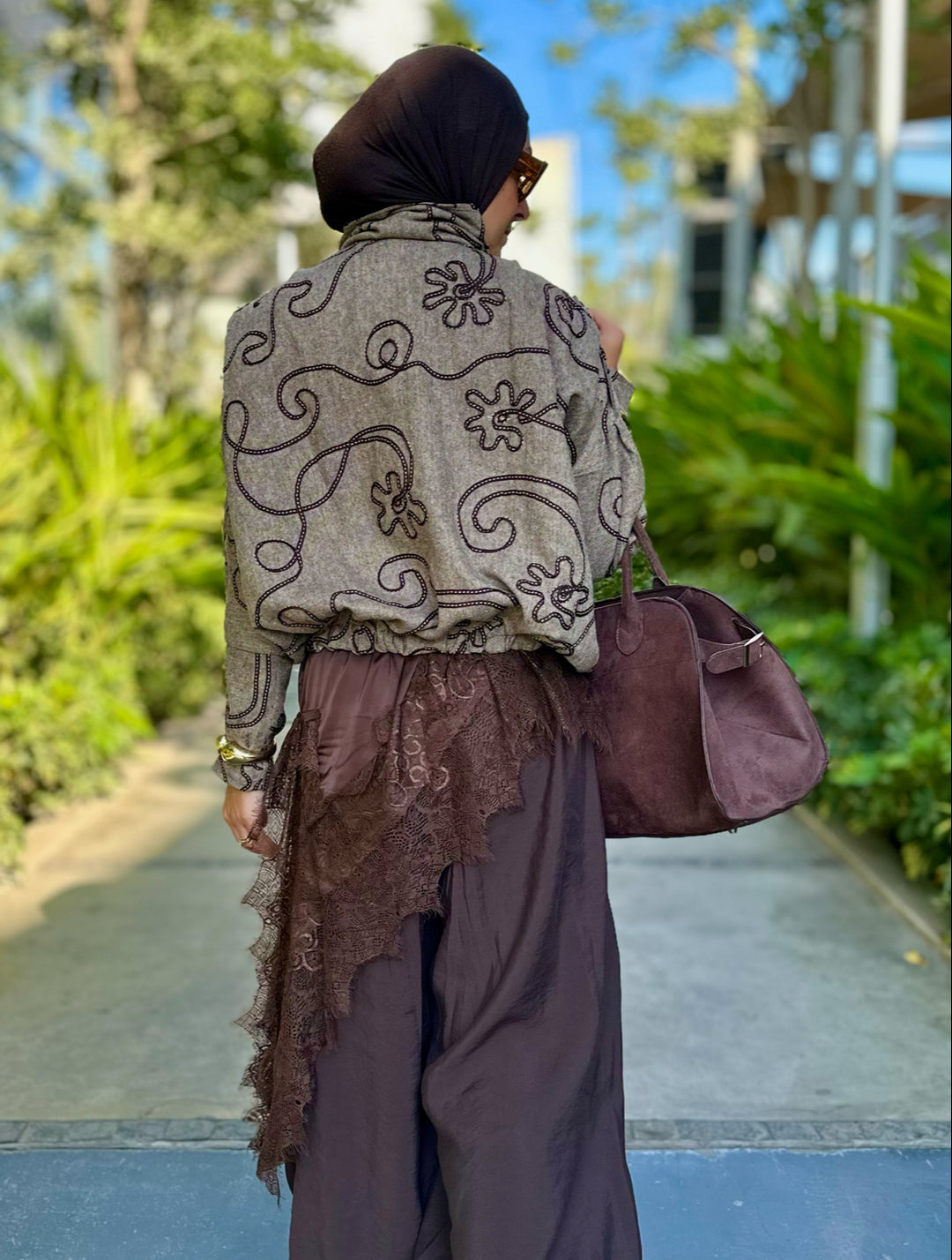 Brown Dantelle Skirt Extension