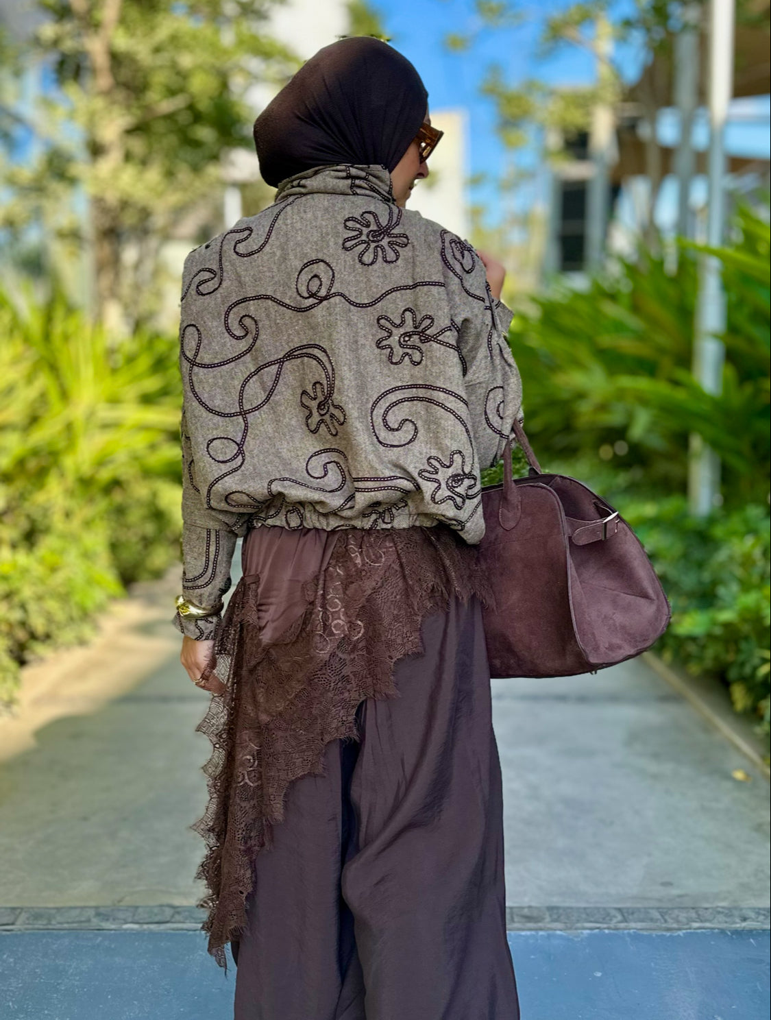 Brown Dantelle Skirt Extension