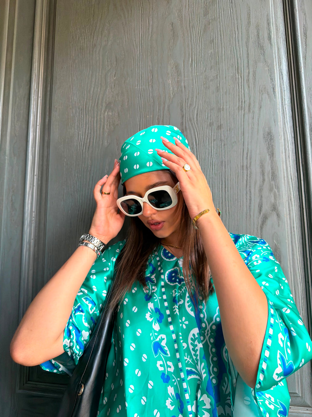 GREEN BANDANA SCARF