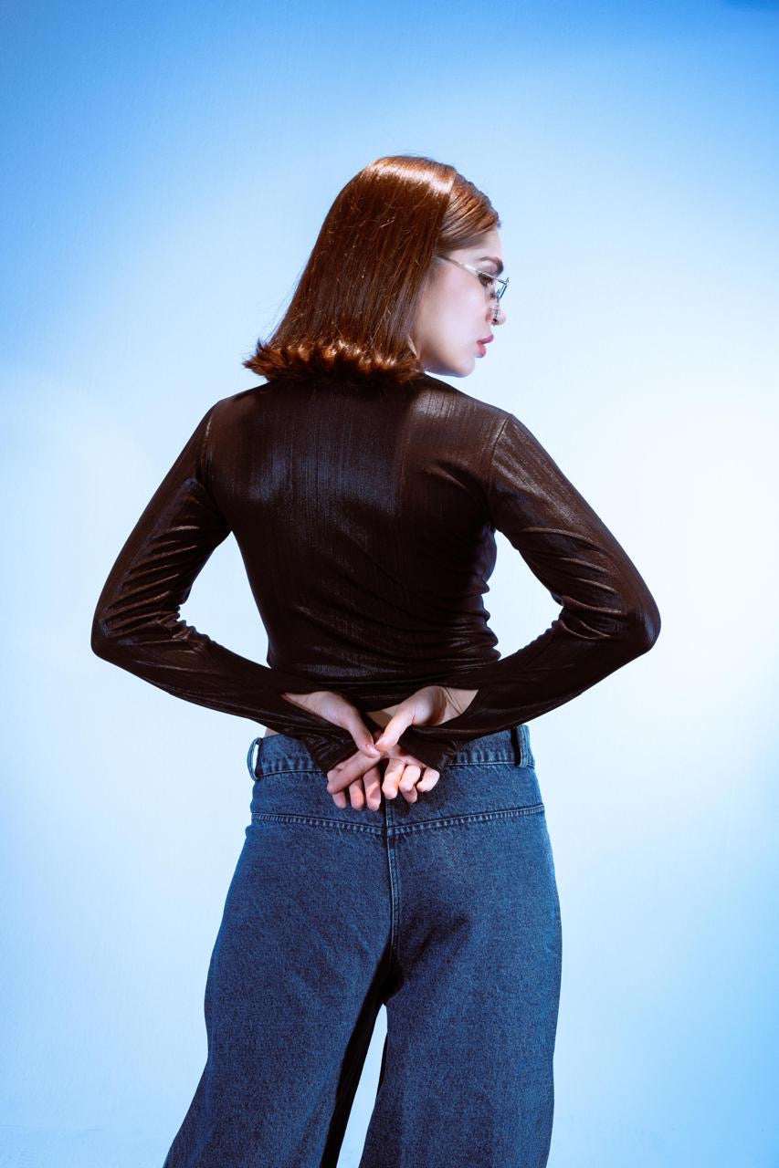 MetalGlam Long Sleeves V-Top