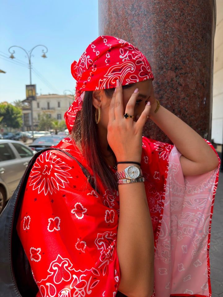 RED BANDANA SCARF