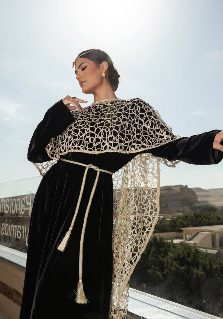 Coil pharaoh’s high low cape only
