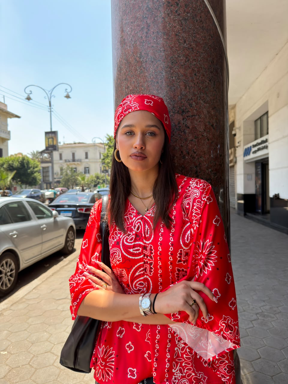 RED BANDANA BLOUSE