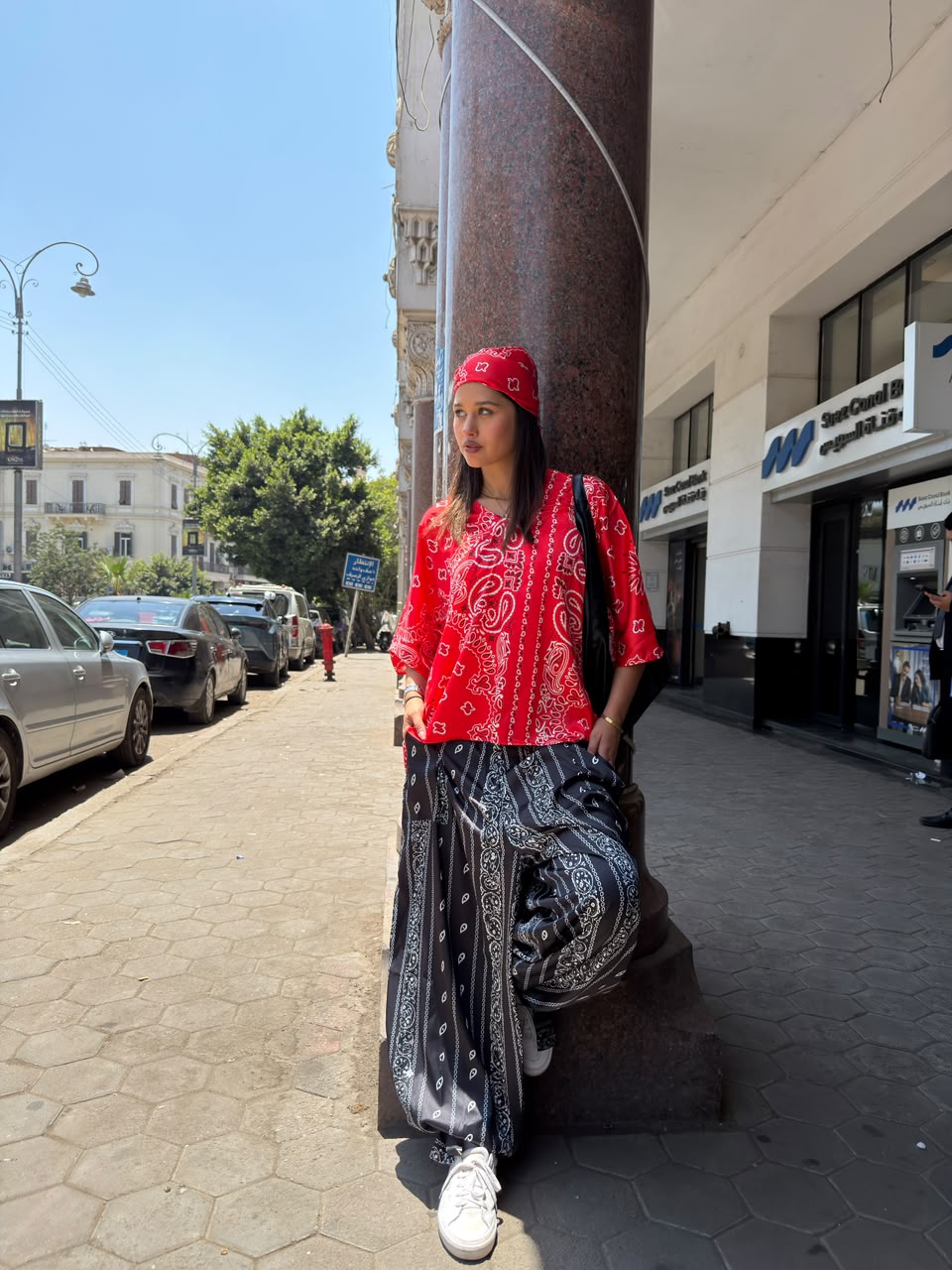 RED BANDANA BLOUSE