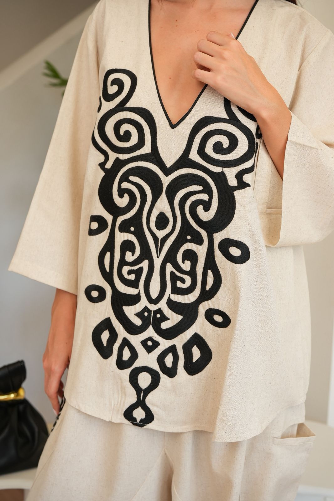 Beige Sandy allure oversized top
