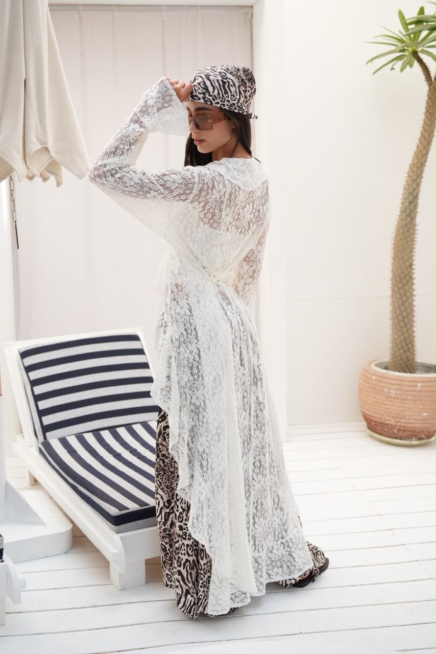 White sunveil cardigan