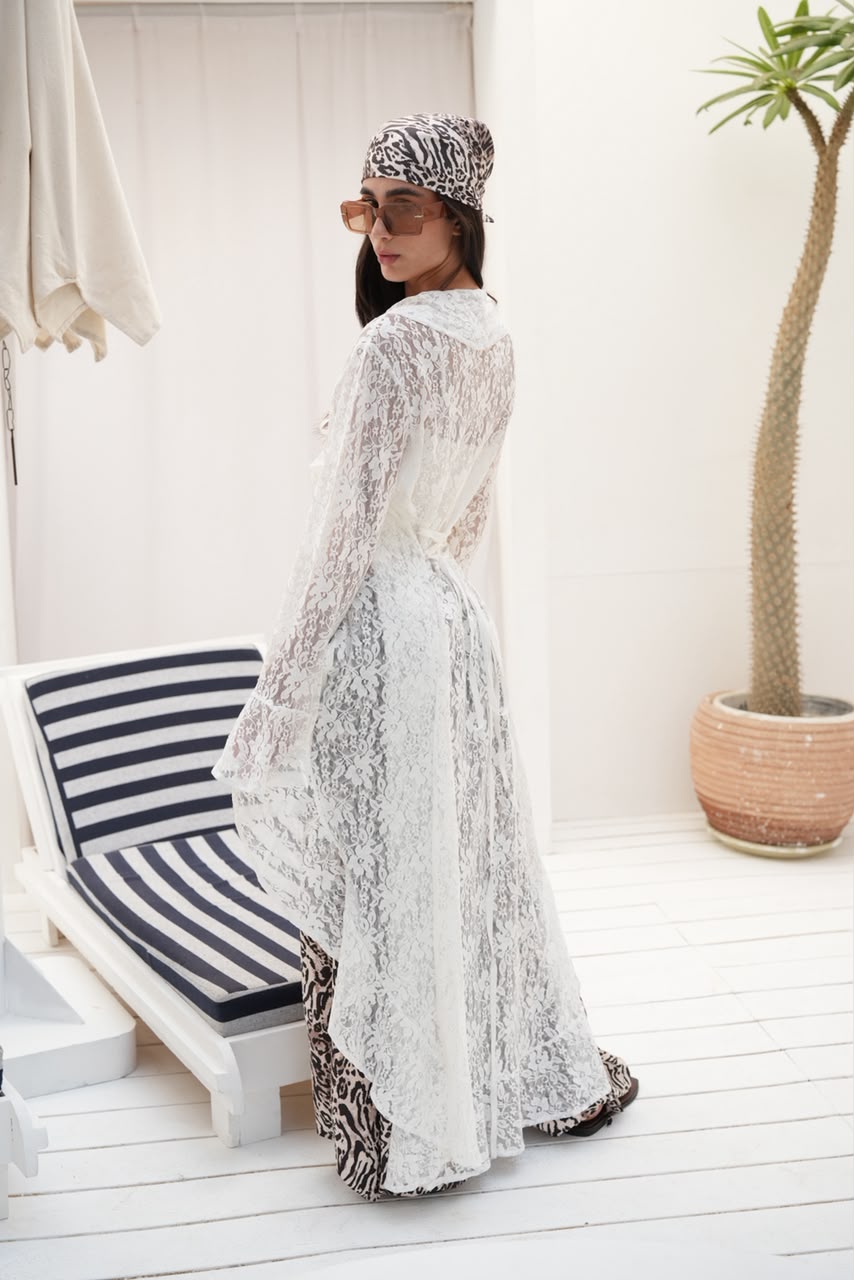 White sunveil cardigan