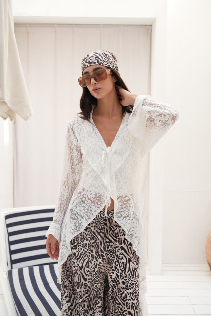 White sunveil cardigan