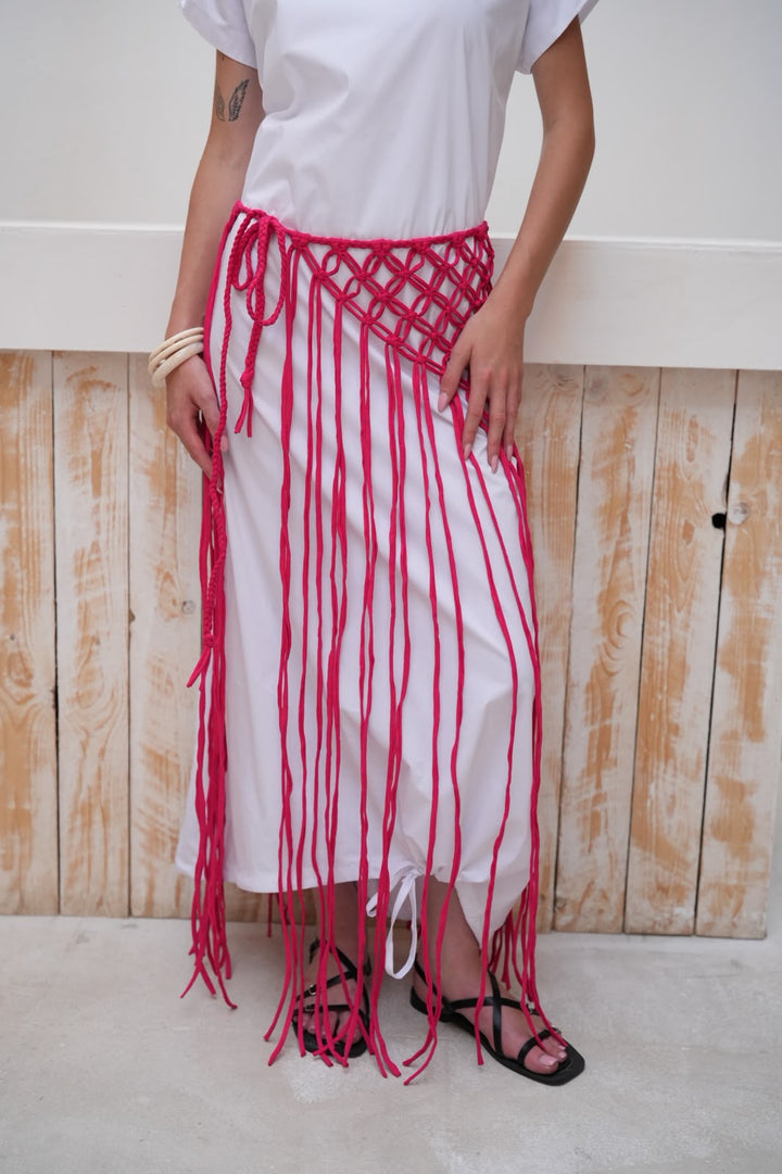 Pink meshwave belt