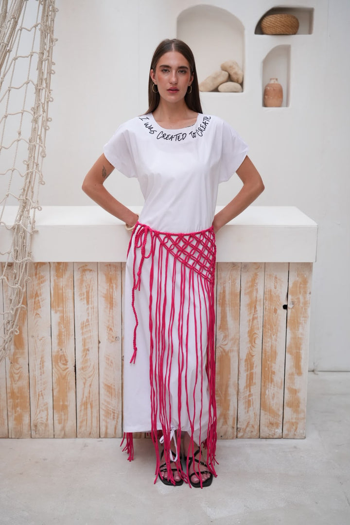 Pink meshwave belt
