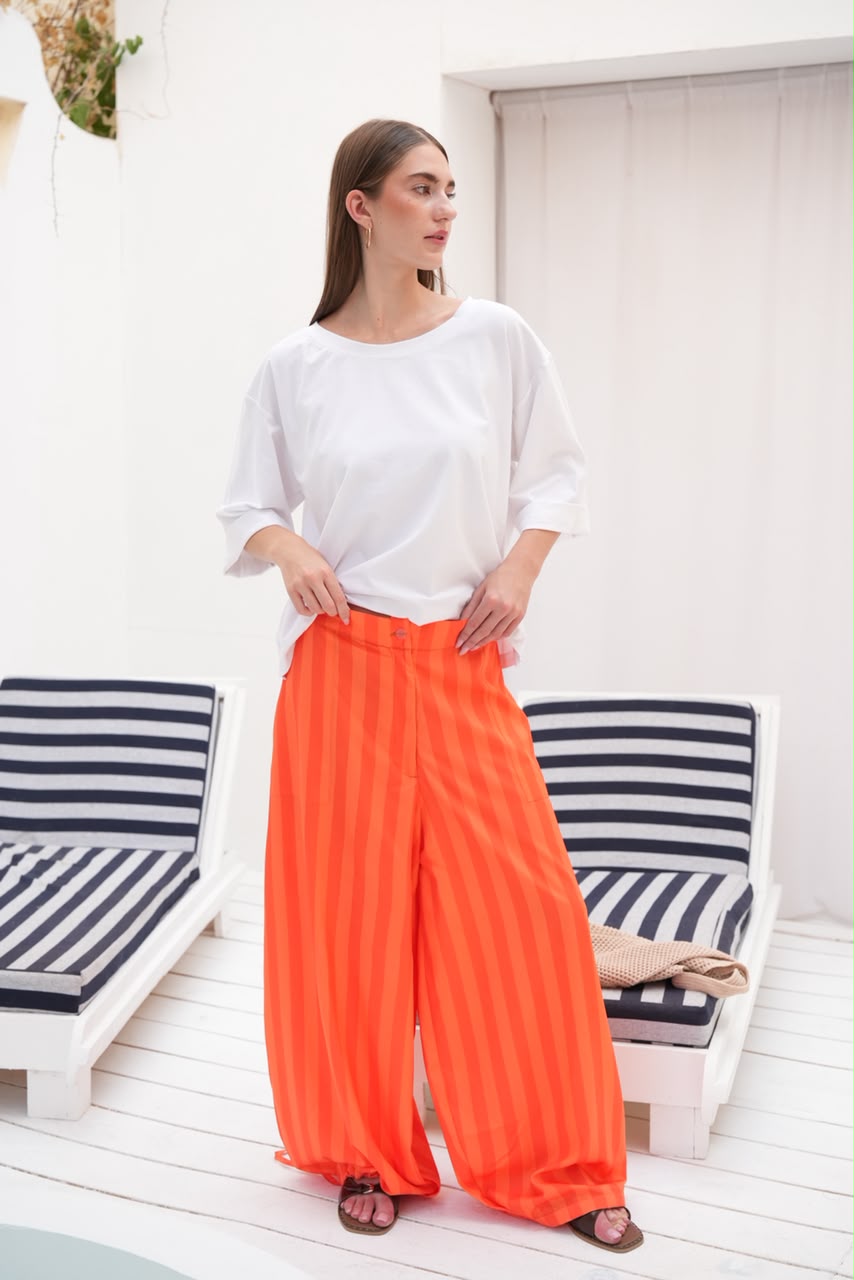 Orange capri pants