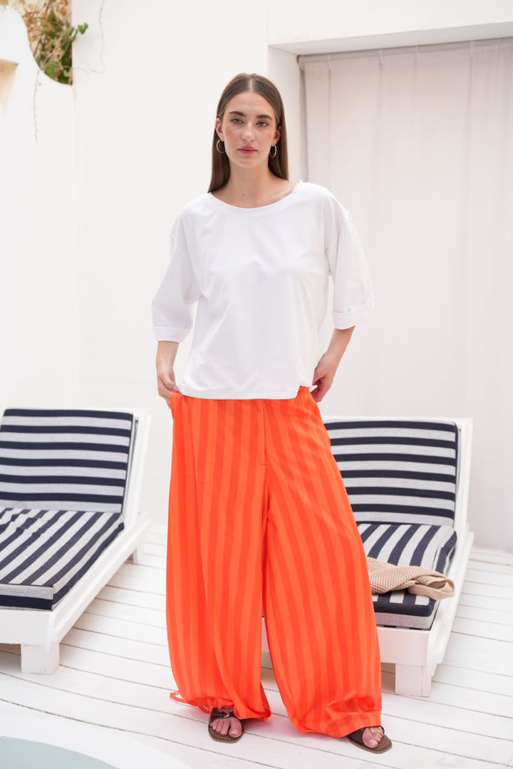 Orange capri pants