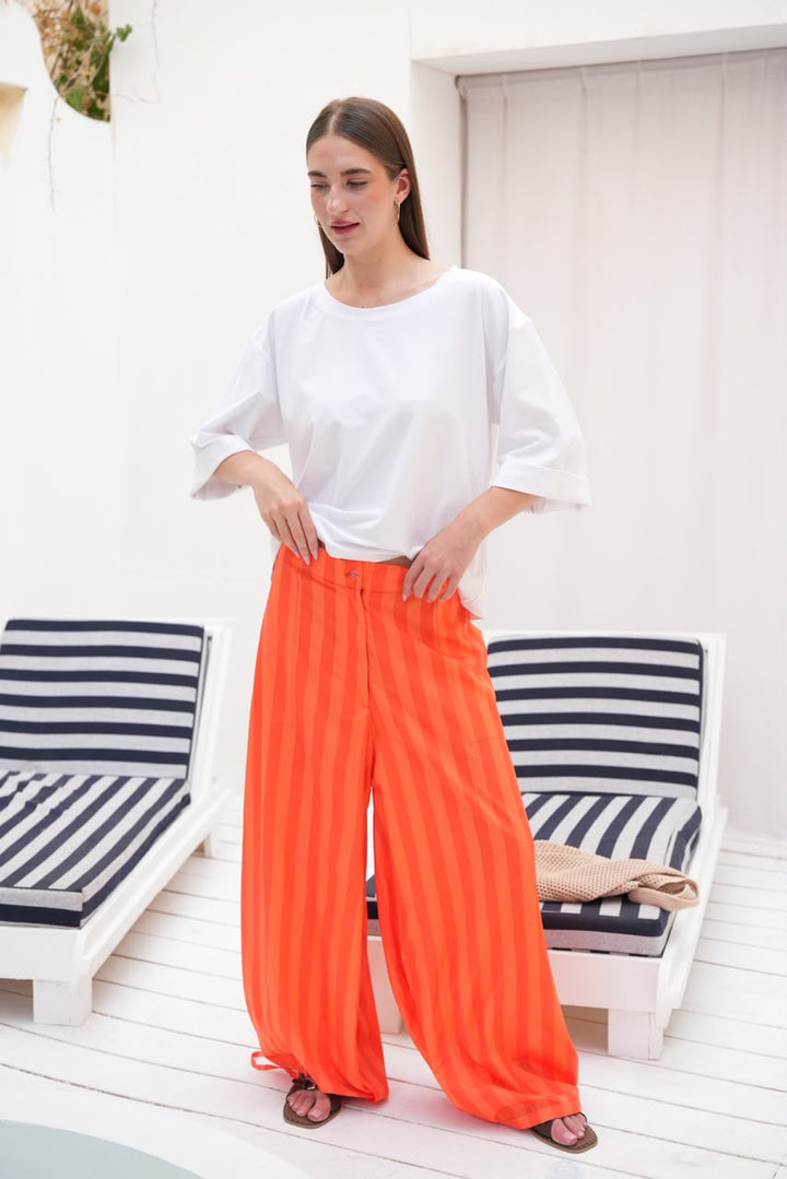 Orange capri pants