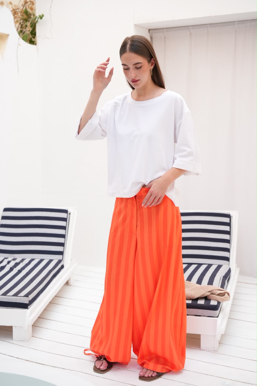 Orange capri pants