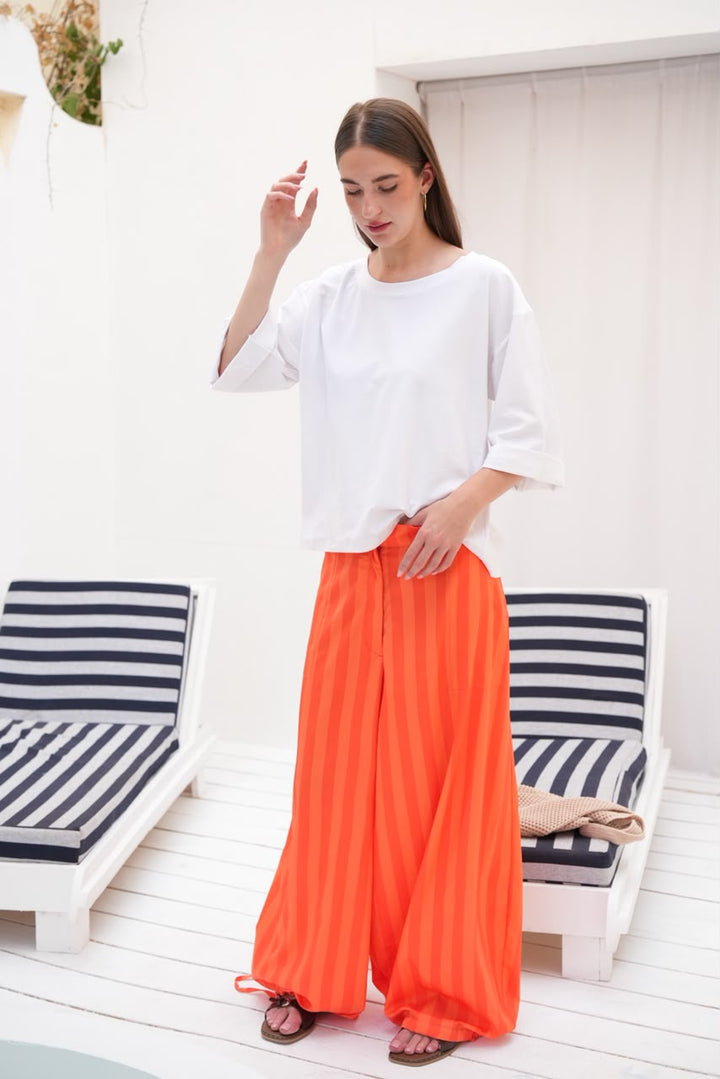 Orange capri pants