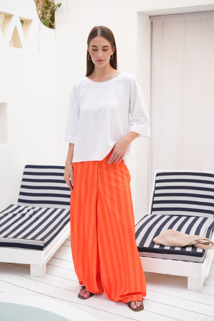 Orange capri pants