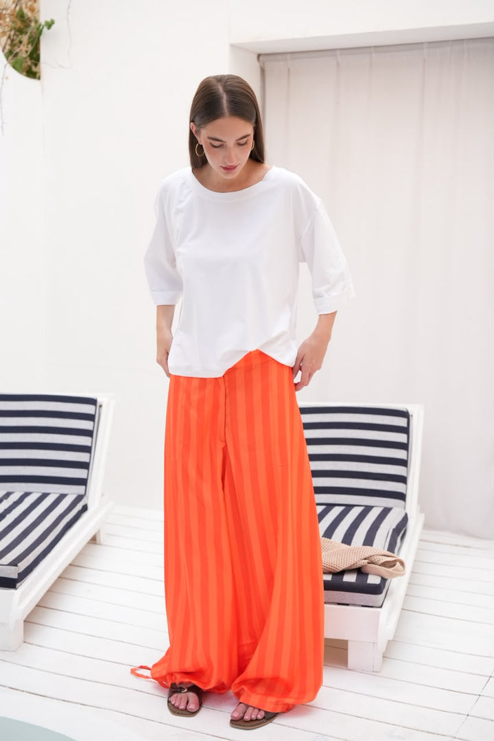 Orange capri pants