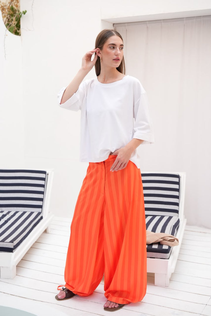 Orange capri pants