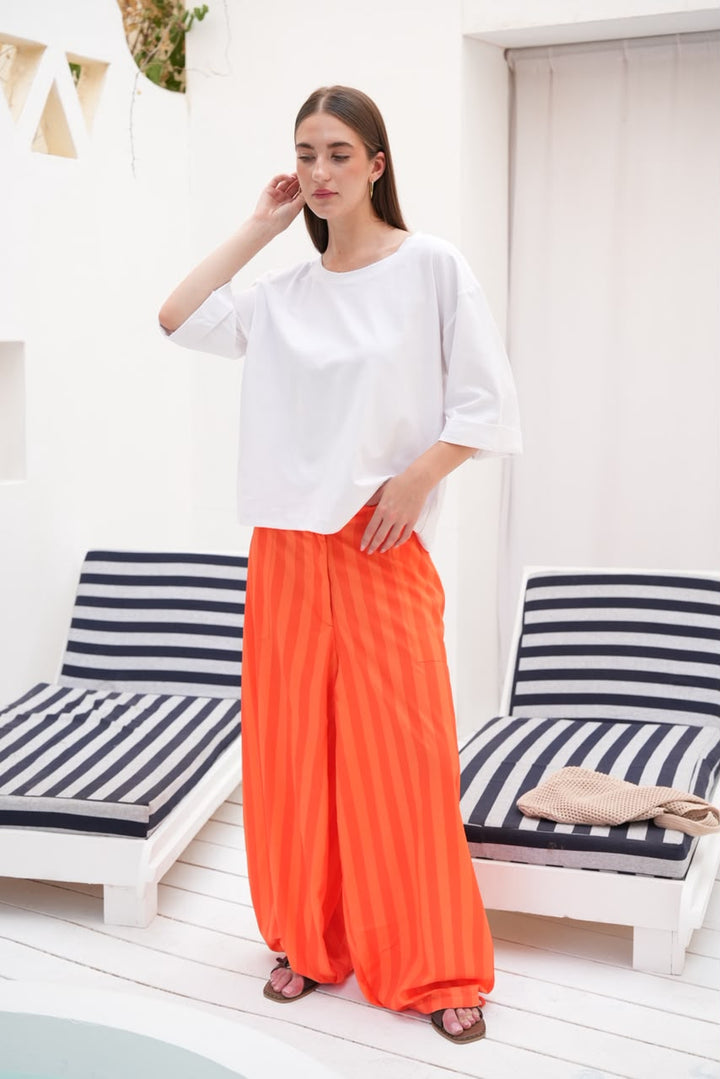 Orange capri pants