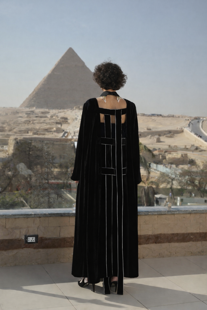 New Edition ablique kaftan with back stripes